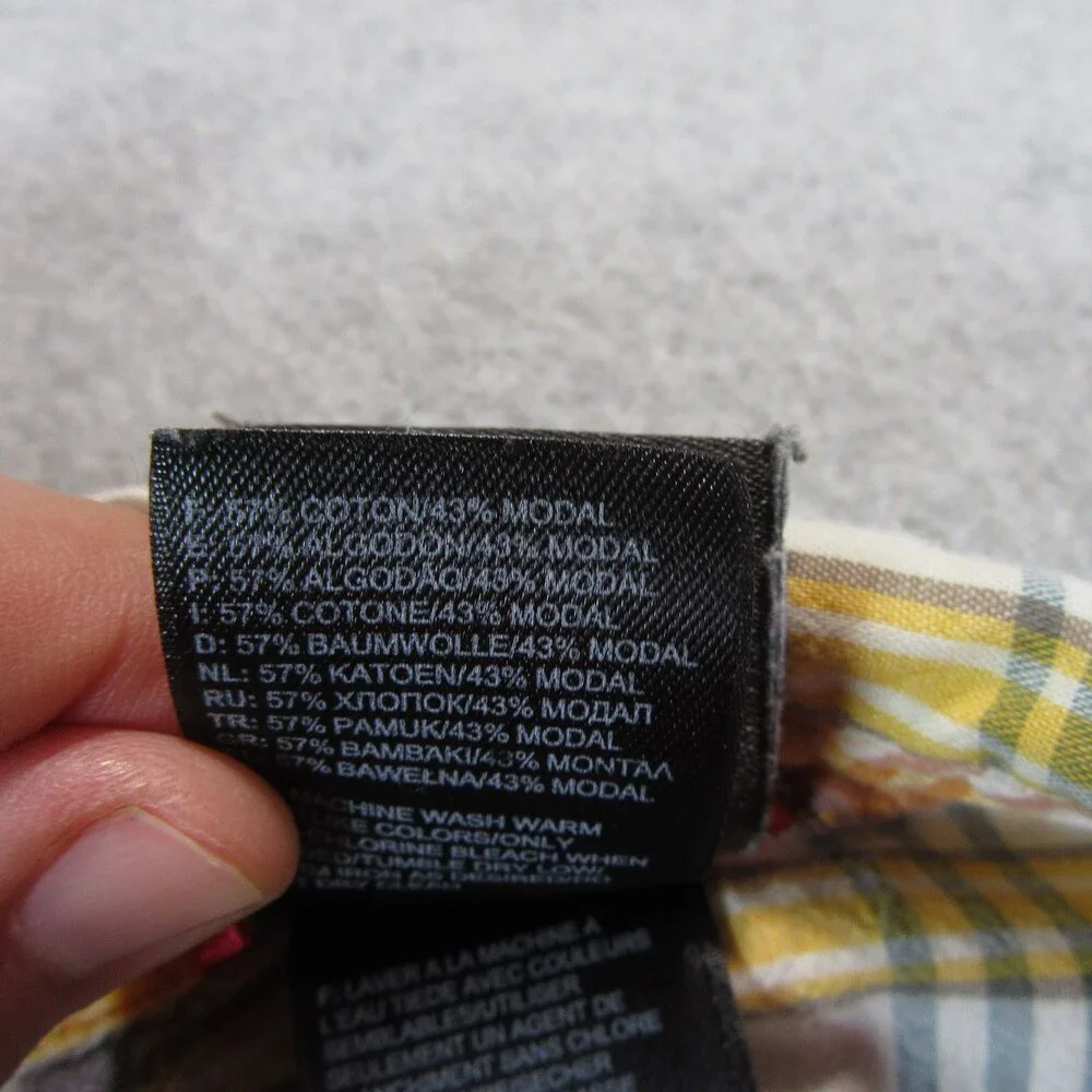 The North Face Mens Shirt L Multicolored Plaid Button Up Short Sleeve Cotton‎